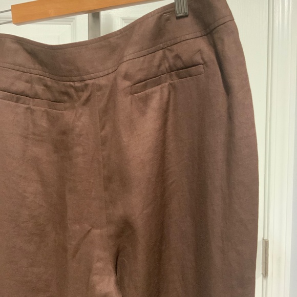 Style & Co. Brown Linen Cropped Pants - Picture 7 of 9